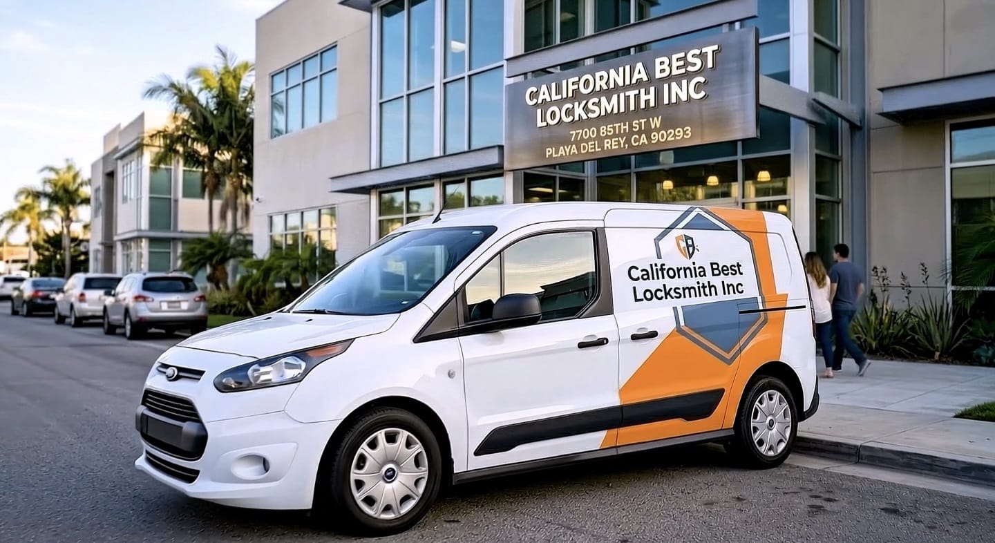 California Best Locksmith Inc service van – 7700 85th St W Playa Del Rey CA 90293